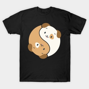 Yin And Yang Dog T-Shirt